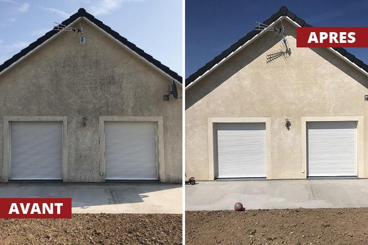 Nettoyage d'une façade de maison sur Grasse